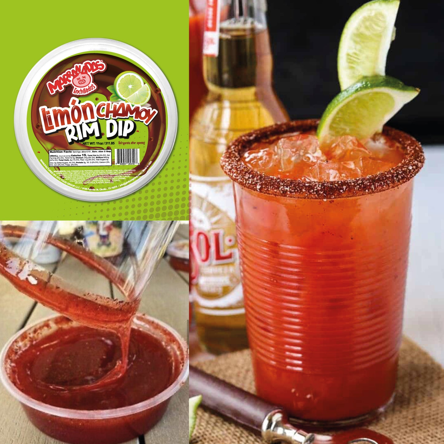 Chamoy Rim Dip Sweet and Spicy Cup Dressing